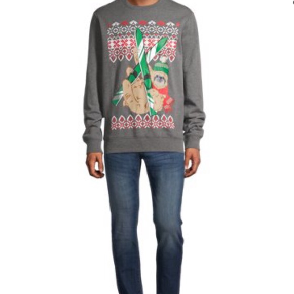 Sloth N Ski Men's and Big Men's Graphic Sweatshirt - Picture 1 of 5